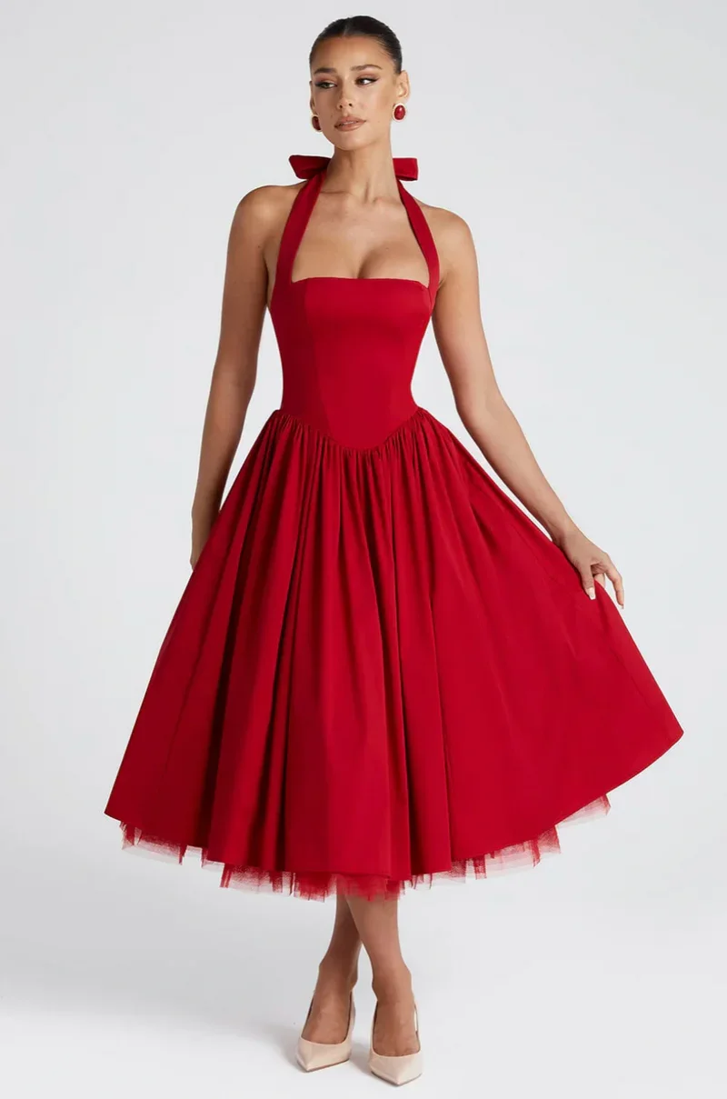Cherry midi dress
